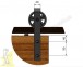 Комплект LOFT для розсувних дверей INKA чорний мат (2 м. напрямна + 1 комплект роликів) 2