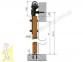 Комплект LOFT для розсувних дверей RIKA чорний мат (2 м. напрямна + 1 комплект роликів) 3