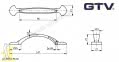 Ручка меблева GTV ACERA L-96 латунь антична UZ-ACERA-96-04 0