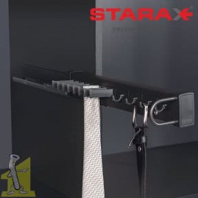 Вішак висувний для краваток та пасків правий антрацит STARAX S-6729-A (S-6749) 140*475*70