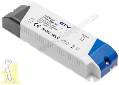 Блок живлення LED GTV  WE-220V 12V/33W, IP20, LD-ZASPRO33W-30