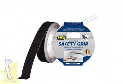 Стрічка безпеки SAFETY GRIP SB2505 25мм х 5м Чорна