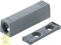 Тримач TIP-ON для дверей, короткий, прямий (20/17 мм), платиново-сірий 956.1201 TIP-AP