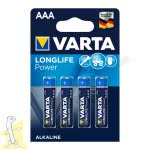 Батарейка VARTA LONGLIFE Power AAA блистер 4 шт. ALKALINE