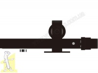Комплект LOFT для розсувних дверей LYRA чорний мат (2 м. напрямна + 1 комплект роликів)