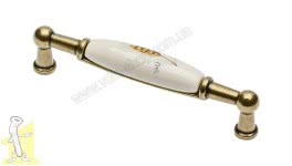 Ручка меблева GTV UP-WP0728-BK старе золото+кераміка