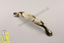 Ручка керамічна UP 197AB/MLK L-96мм старе золото