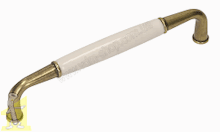 Ручка меблева GAMET UP16-G00AB-MLK-0 латунь антична+кераміка