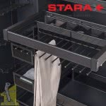 Вішак висувний 600 для штанів антрацит STARAX (S-6801) 560-590*475*80