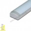 Профіль алюмінієвий накладний LED 2м. (молочний) ПФ18