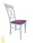 Крісло К-128 біле високе т/к фіолетова велюр
