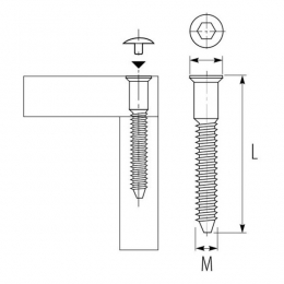 Конфірмат GTV 6.4*50 мм WK-CF6450-01 хром. Фото 2