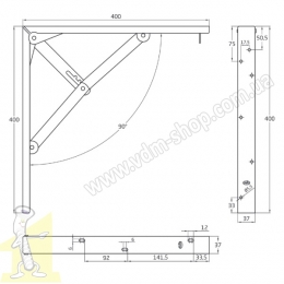 Кутник Amig розкладний 40*40 хром 3 положення 2080. Фото 4