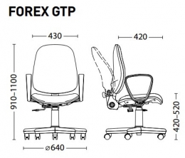 Крісло операторське FOREX GTP C-24. Фото 2