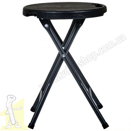 Табурет розкладний Seat пластик чорний. Фото 2