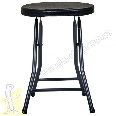 Табурет розкладний Seat пластик чорний. Фото 3