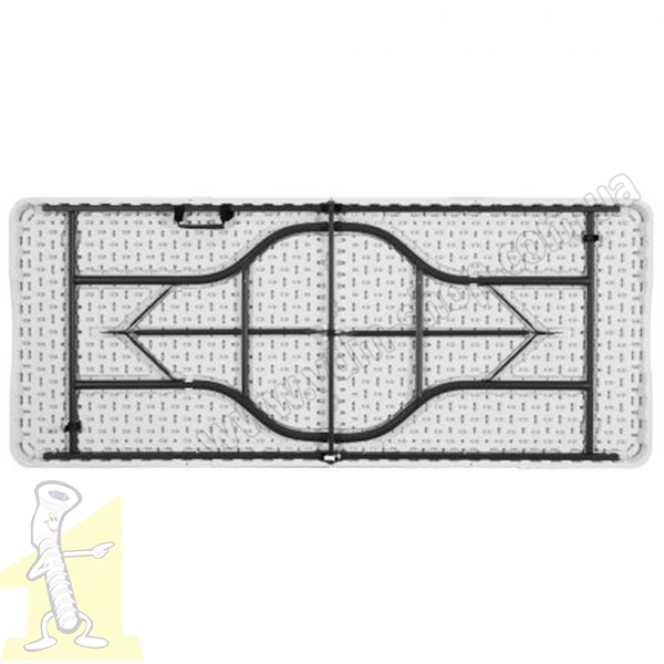 Стіл розкладний Крайслер ZK-180 180/90 * 75 * 74 пластик білий. Фото 3