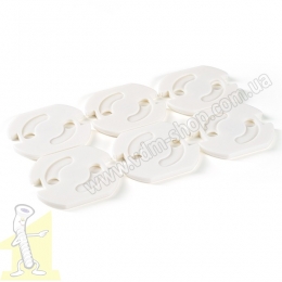 Заглушки для розеток BS-13 WHITE білі 6 шт.