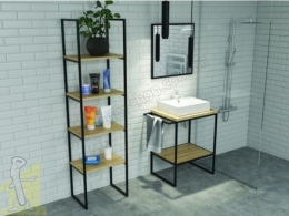 Стелаж для дзеркала GAMET 600 чорний. Фото 2