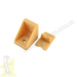 Кутник меблевий пластиковий 2 отвори KN-385 бук T5 (09)