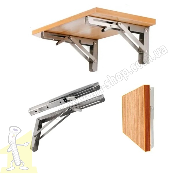 Кутник розкладний 800*300*155 хром. Фото 2