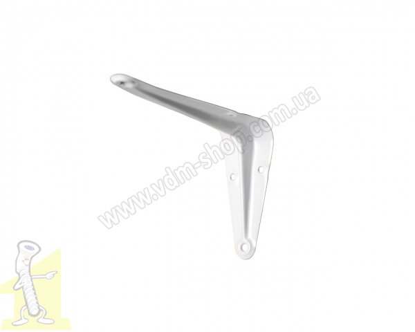 Кутник металевий бiлий 100 мм х 75 мм товщиною 0,7 мм