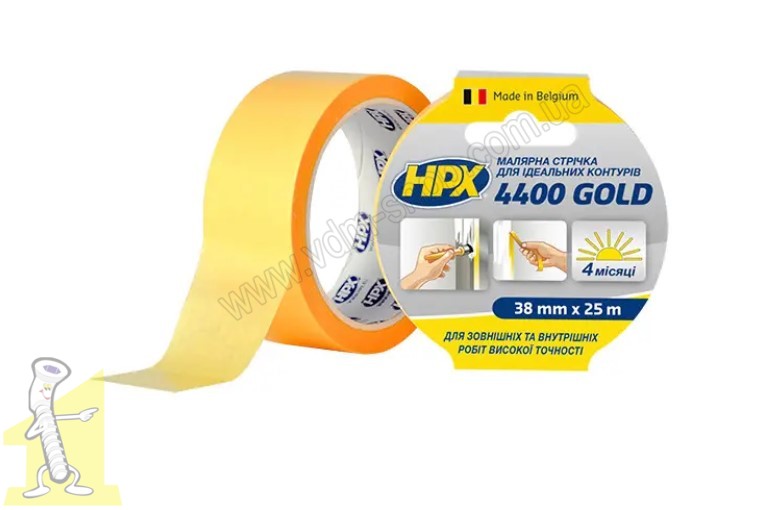 Стрічка малярна професійна HPX4400 100С FP3825  38мм*25м помаранчева