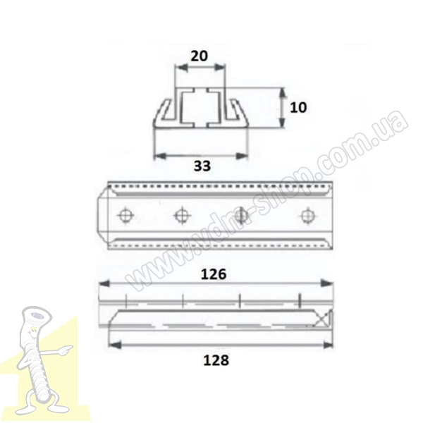 Зачіп меблевий Ф.222.03.08  для м'яких частин. Фото 2