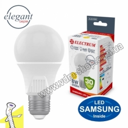 LED лампочка A60 8W PA LS-33 E27 3000K