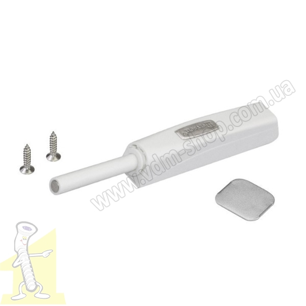 Відбійник SEVROLL V-PUSH з адаптером, 30N, світло-сірий, з магнітним наконечником