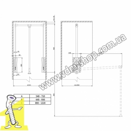 Вішак PANTOGRAF LIFTER Basic 645-930 чорний REJS TA01.0073.08.055. Фото 3