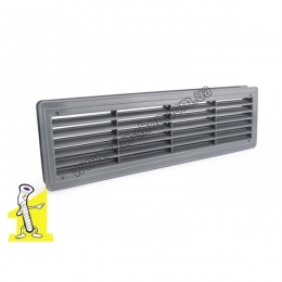 Решітка вентиляційна дверна пластик графіт 430x115 (внутрішній розмір)