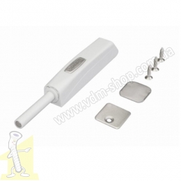 Відбійник SEVROLL V-PUSH з адаптером, 30N, білий, з магнітним наконечником. Фото 2