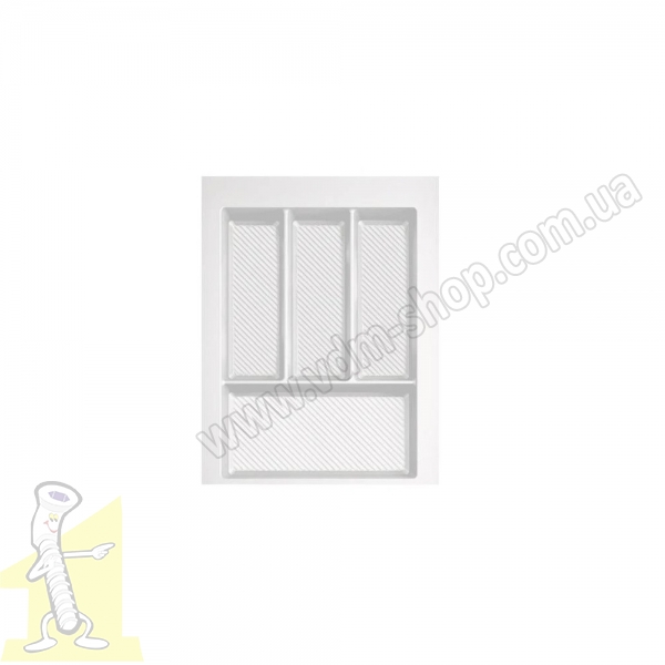 Вклад шухляди для столових приборів MAX 40 290-350*422-490 - 2 мм білий Rejs TE36.0118.05.013