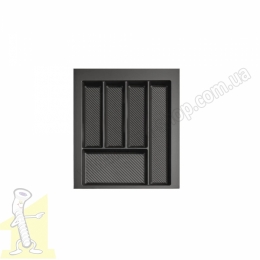 Вклад шухляди для столових приборів MAX 45 340-400*422-490 - 2 мм графіт Rejs TE36.0119.05.007