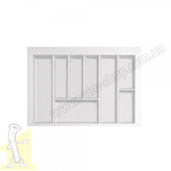 Вклад шухляди для столових приборів MAX 70 590-650*422-490 - 2 мм білий Rejs TE36.0122.05.013