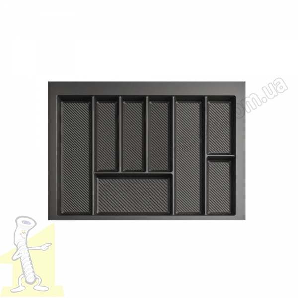 Вклад шухляди для столових приборів MAX 70 590-650*422-490 - 2 мм графіт Rejs TE36.0122.05.007