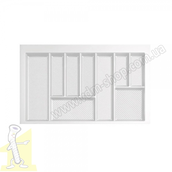 Вклад шухляди для столових приборів MAX 80 690-750*422-490 - 2 мм білий Rejs TE36.0123.05.013