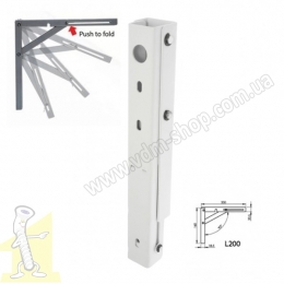 Кутник розкладний Аirtic білий L-200. Фото 2