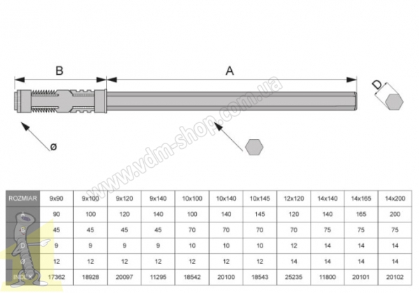Тримач полки скритого монтажу 10*100 коричневий. Фото 2