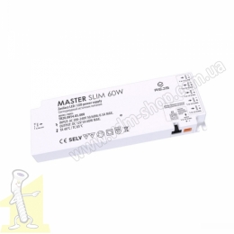 Блок живлення LED REJS MASTER SLIM 12V,60W, вхід 200-240 VAC, IP20, 6 гнізд з міні AMP , провід 1,5м, TR20.0054.05.000