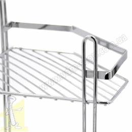 Полиця кутова 2-х ярусна 270х200х350 хром Lemax EBA-2002. Фото 4