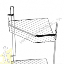 Полиця кутова 2-х ярусна 270х200х350 хром Lemax EBA-2002. Фото 3