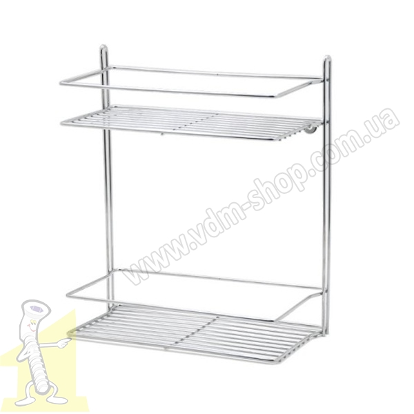 Полиця 2-х ярусна 280х155х317 хром Lemax EBA-1002