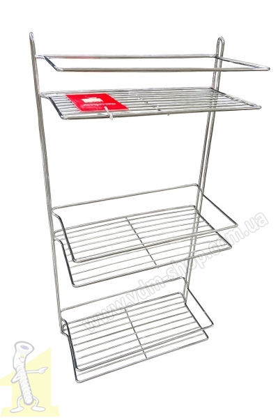 Полиця 3-х ярусна 280х155х560 хром Lemax EBA-1003