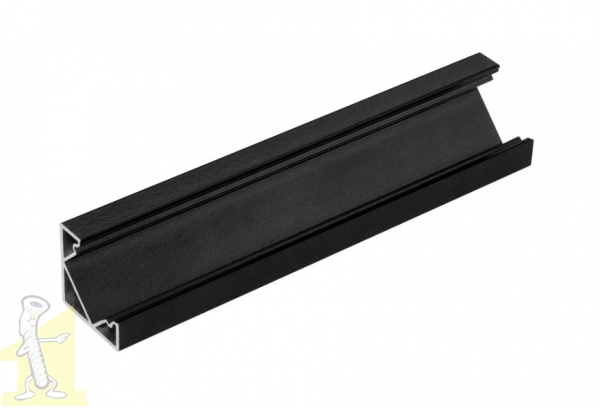 Профіль алюмінієвий LED Sevroll кутовий чорний 3,00м (без розсіювача)