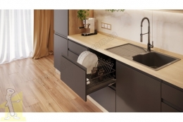 Однорівнева висувна сушка MOVIX 600 мм, антрацит OC-SZD600-60. Фото 3