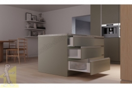 AXIS PRO комплект шухляди зі скляними боковинами L-450 мм H86 білий PB-AXISPRO-GLASS-KPL450A1. Фото 8