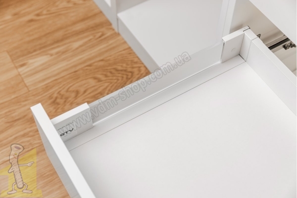 AXIS PRO комплект шухляди зі скляними боковинами L-500 мм H86 білий PB-AXISPRO-GLASS-KPL500A1. Фото 2