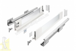 AXIS PRO комплект шухляди зі скляними боковинами L-500 мм H86 білий PB-AXISPRO-GLASS-KPL500A1